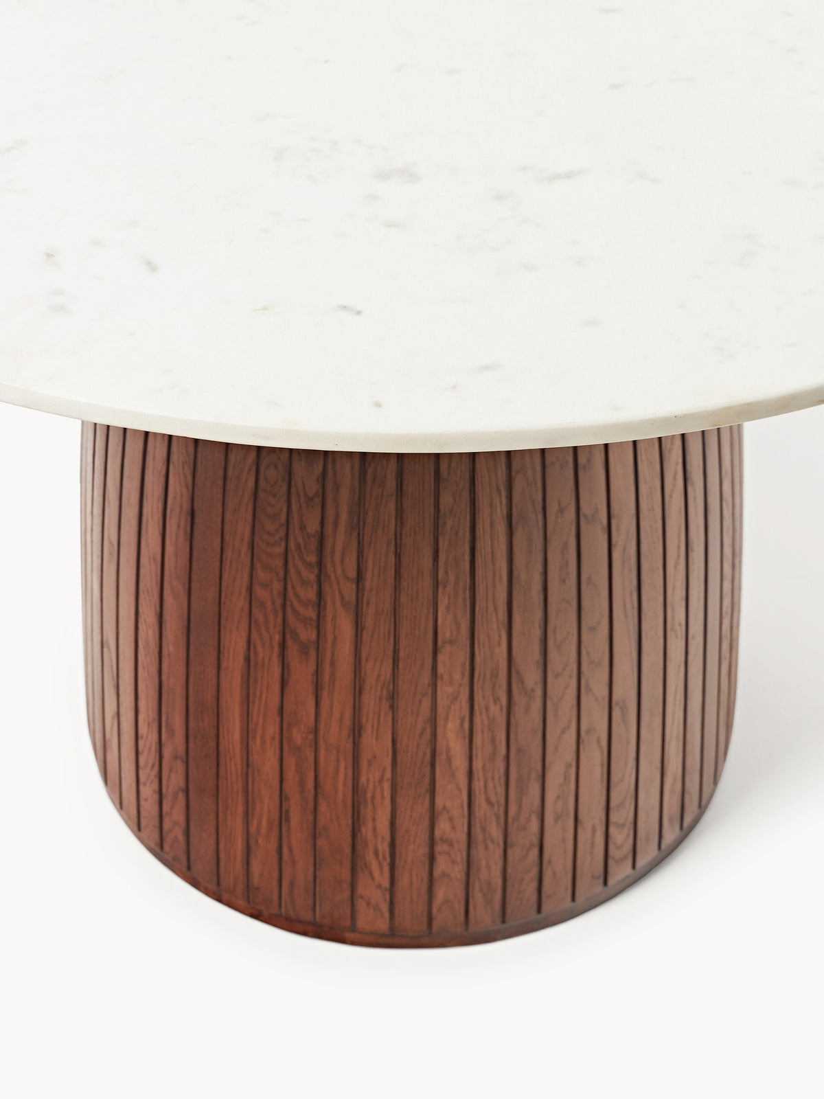 Nellow Round Dining Table with Marble Tabletop, Ø 115 cm