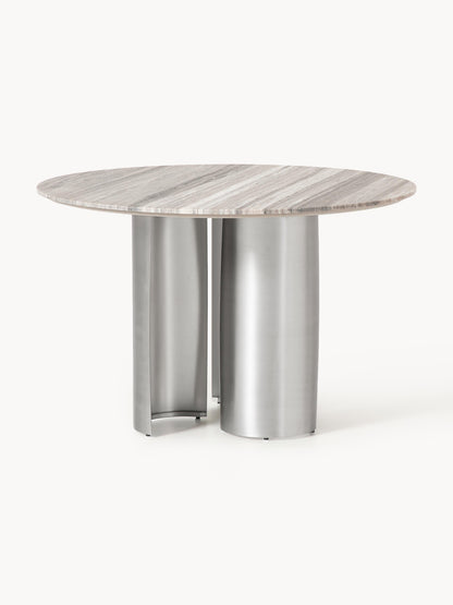 Noamin Round Dining Table with Marble Tabletop, Ø 120 cm