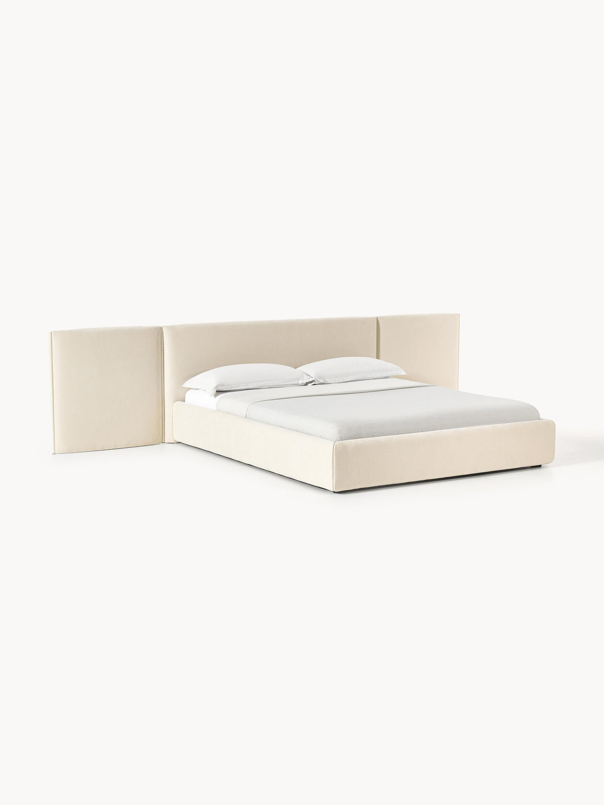 Otinno Upholstered Bed with Folding Headboard