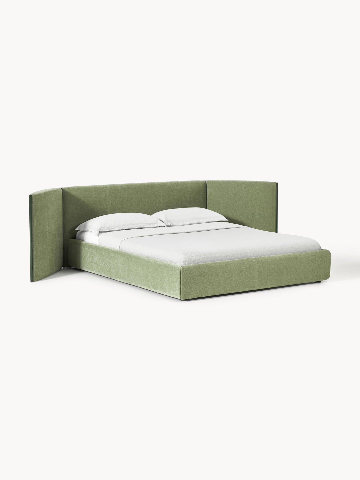 Otinno Upholstered Bed with Folding Headboard