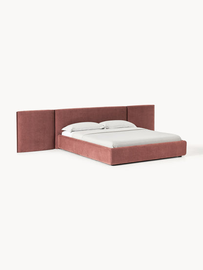 Otinno Upholstered Bed with Folding Headboard