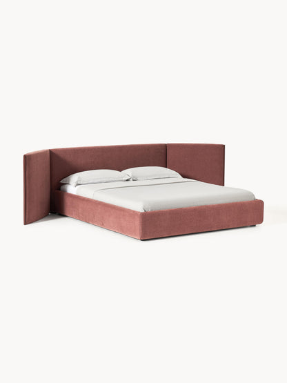 Otinno Upholstered Bed with Folding Headboard