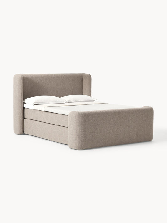 Perlita Bouclé Box Spring Bed