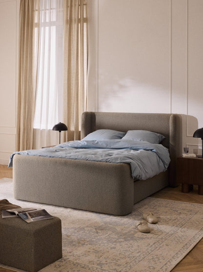 Perlita Bouclé Box Spring Bed