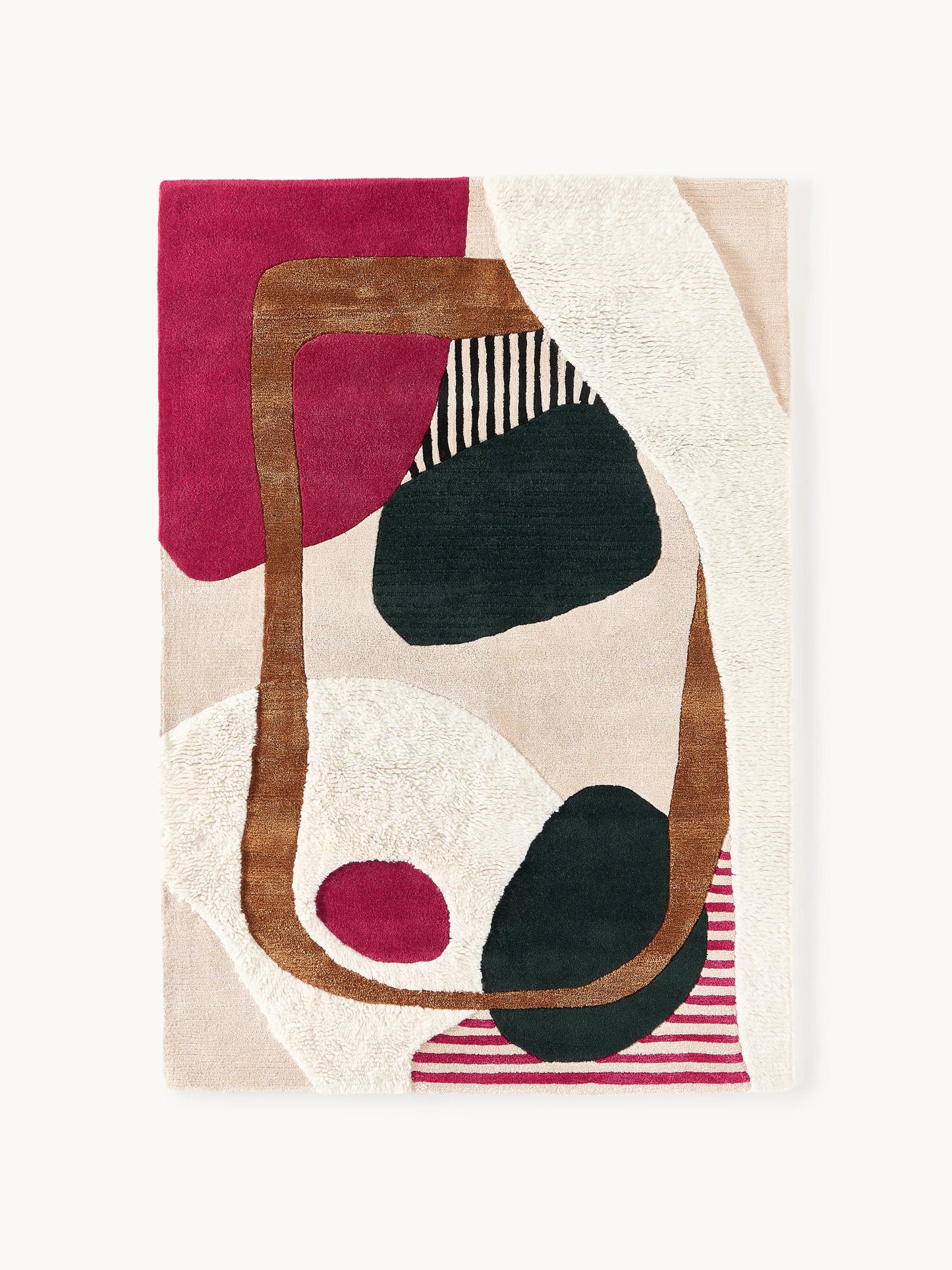 Roscino Hand-Tufted Wool Rug with High-Low Texture