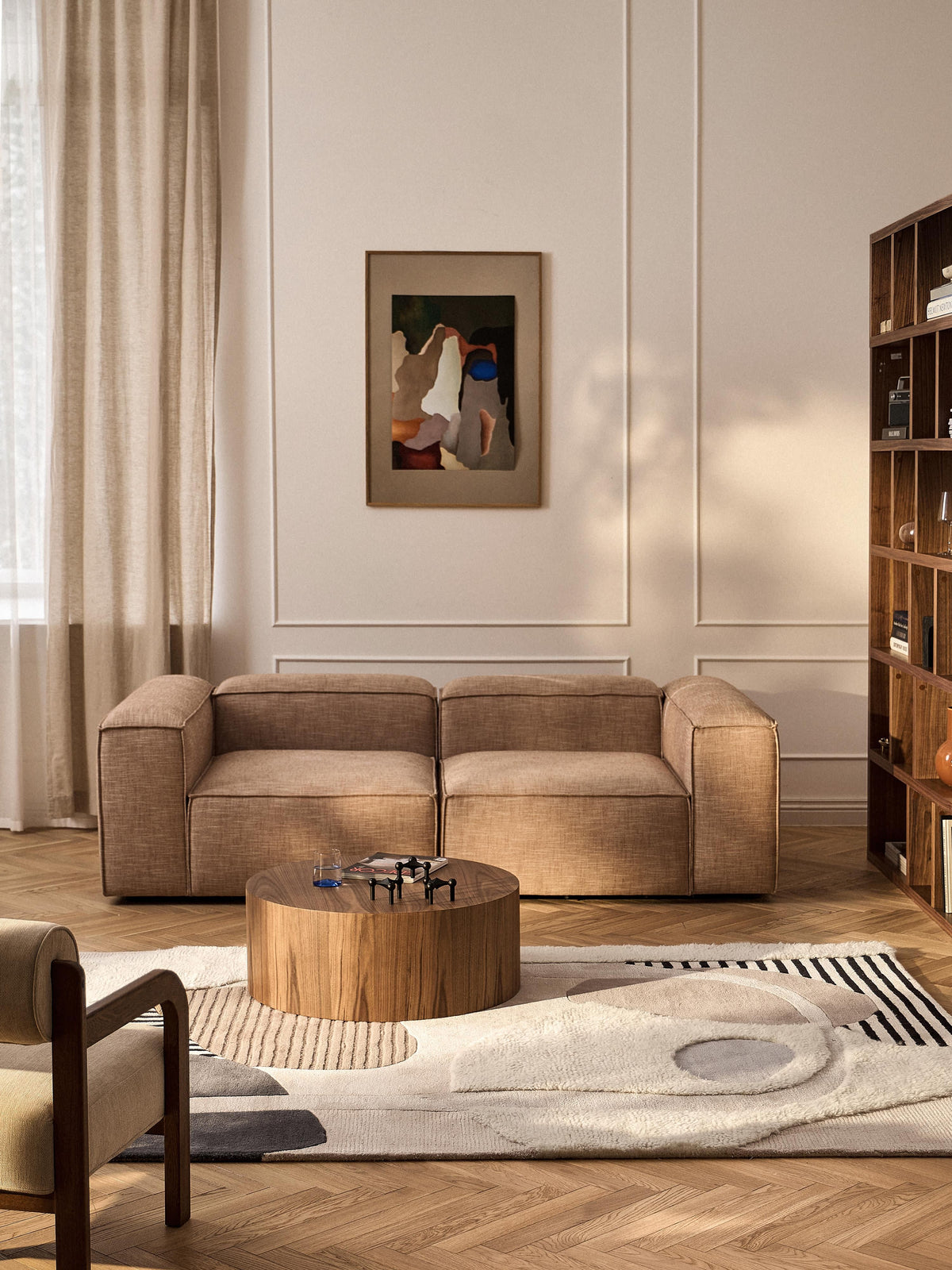 Roscino Hand-Tufted Wool Rug with High-Low Texture
