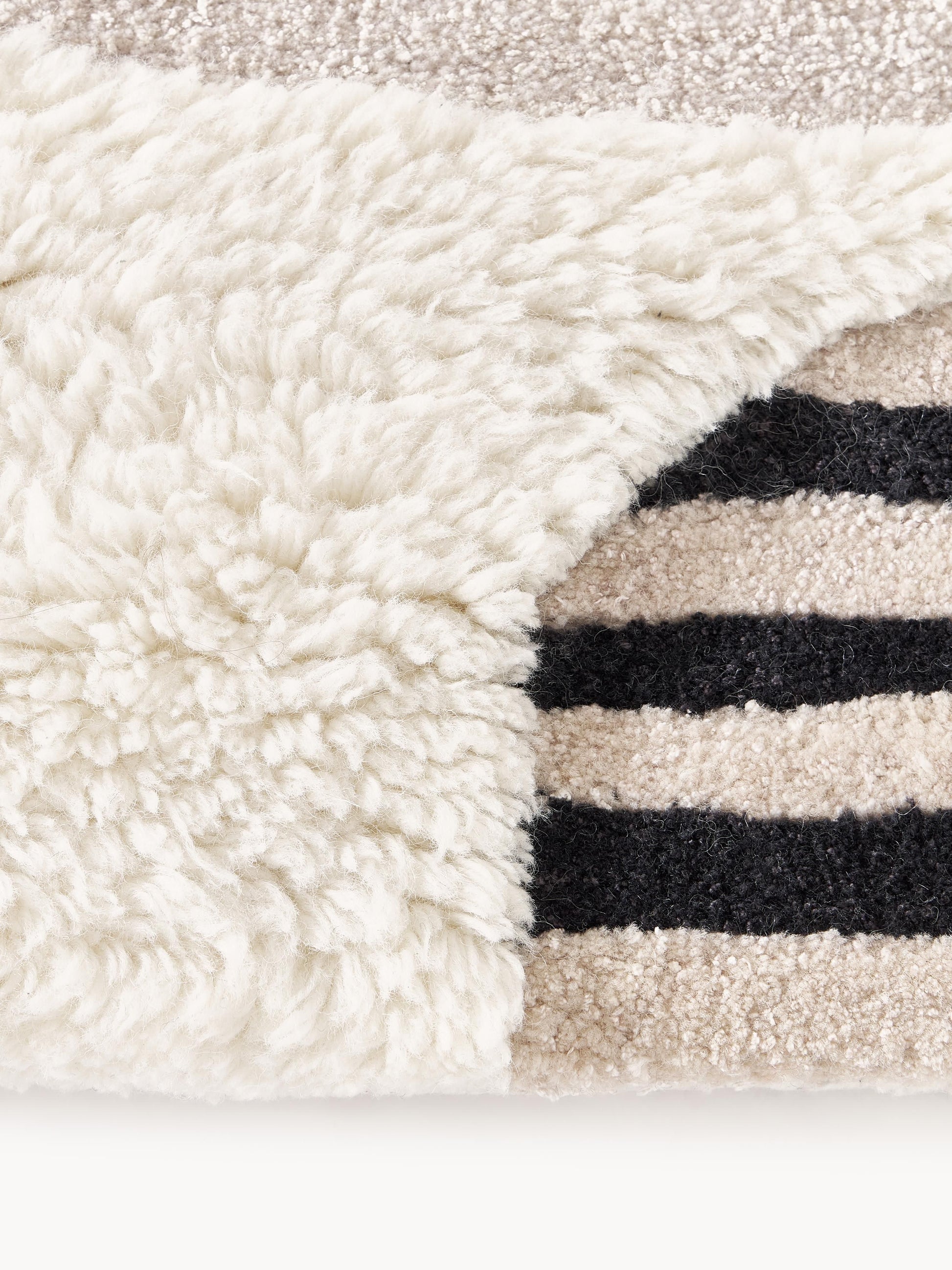 Roscino Hand-Tufted Wool Rug with High-Low Texture