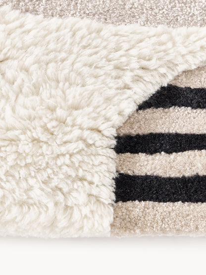 Roscino Hand-Tufted Wool Rug with High-Low Texture