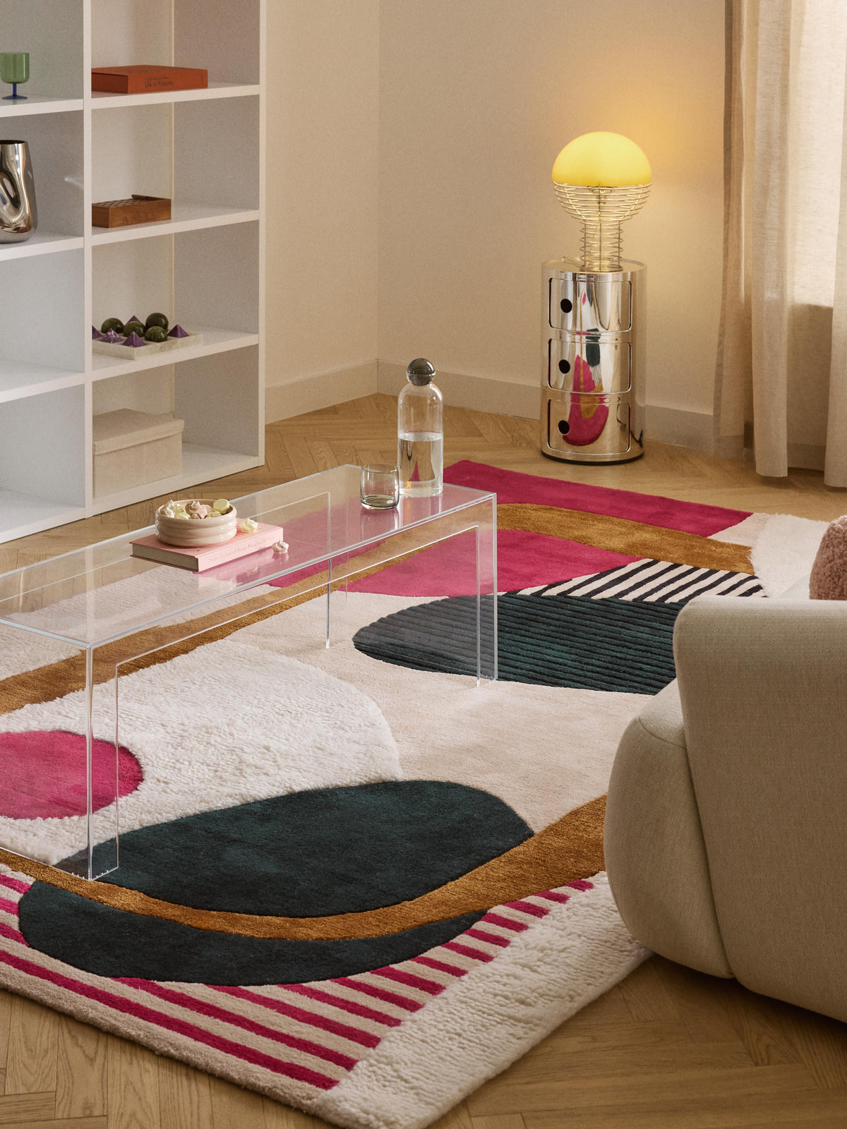 Roscino Hand-Tufted Wool Rug with High-Low Texture