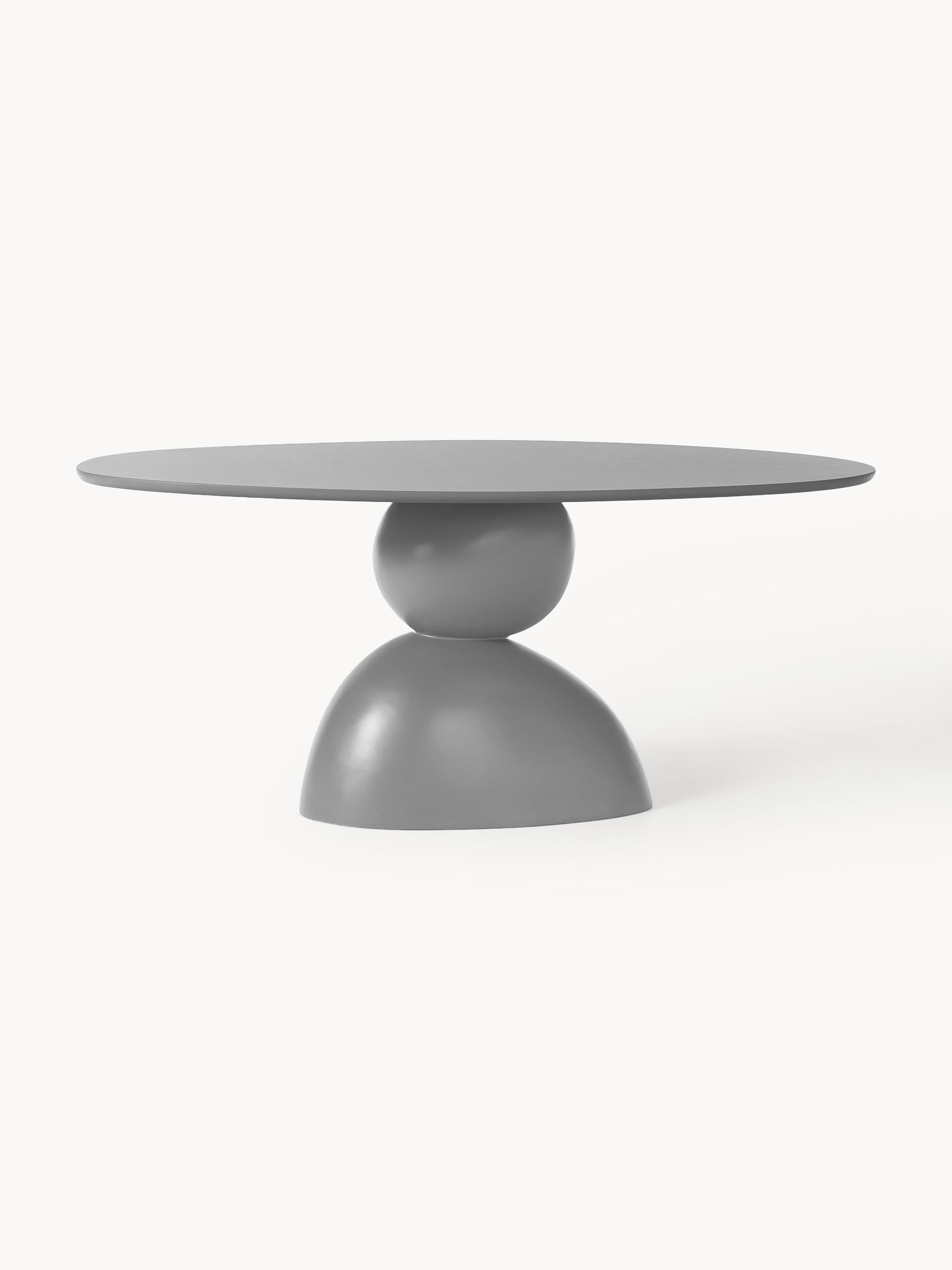 Sahrena Oval Dining Table with Organic Design, 180 x 90 cm