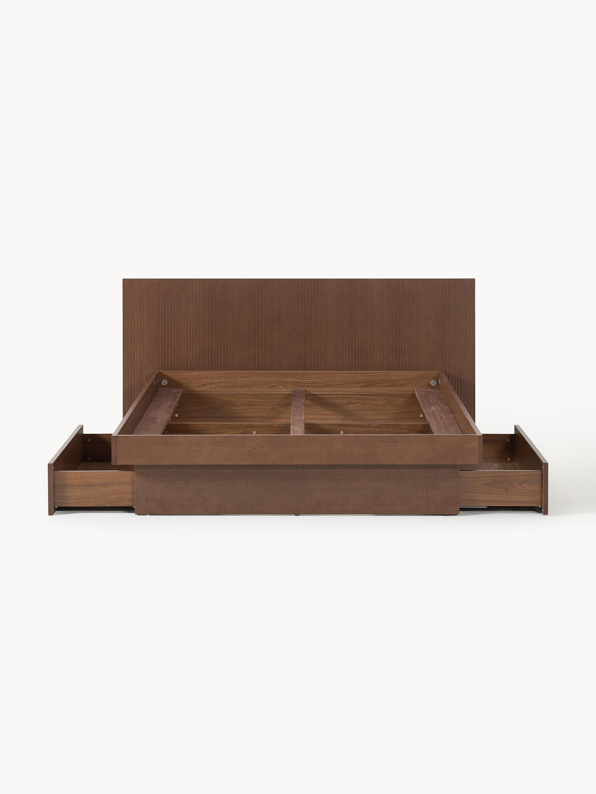 Satorin Wooden Bed with Headboard and Drawers