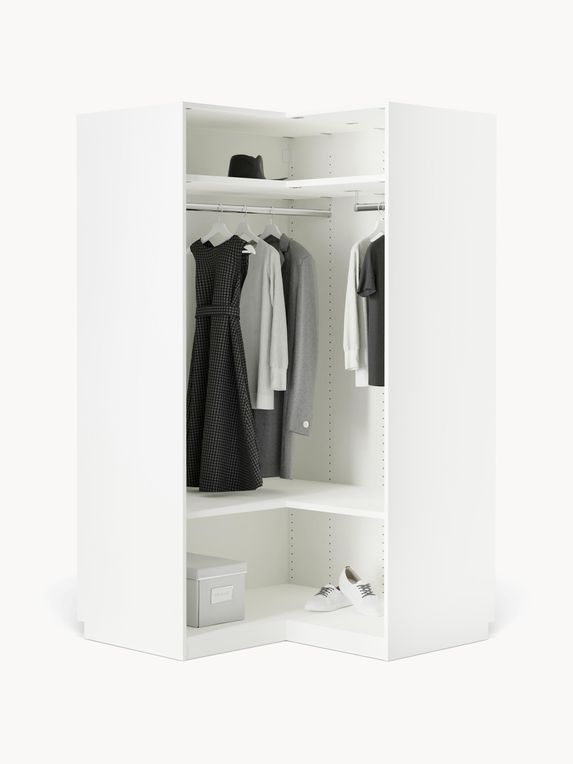 Simonetta Modular Corner Wardrobe, 115 cm Wide