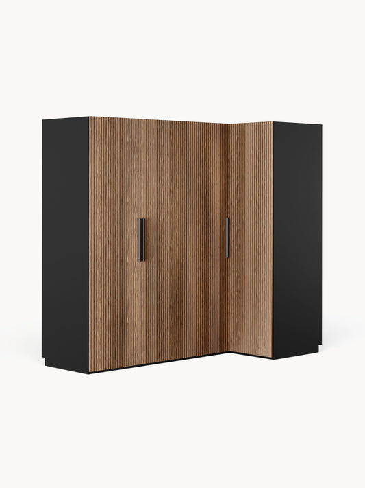Simonetta Modular Corner Wardrobe, 215 cm Wide, in Various Sizes