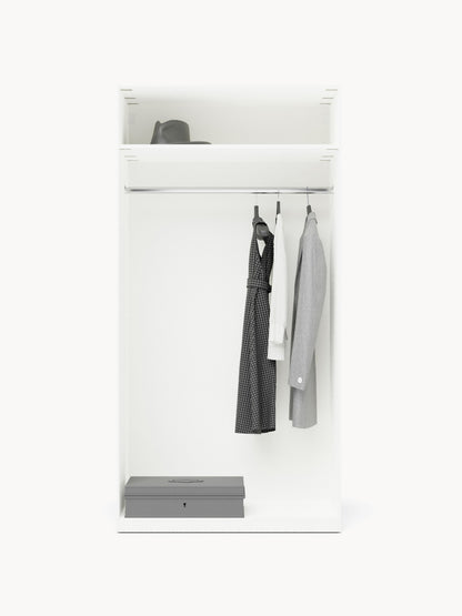 Simonetta Modular Hinged-Door Wardrobe, 100 cm Wide, in Various Sizes