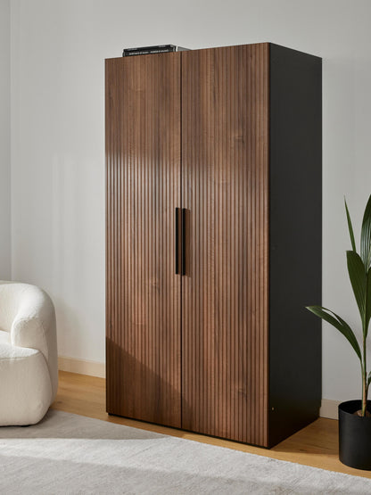 Simonetta Modular Hinged-Door Wardrobe, 100 cm Wide, in Various Sizes