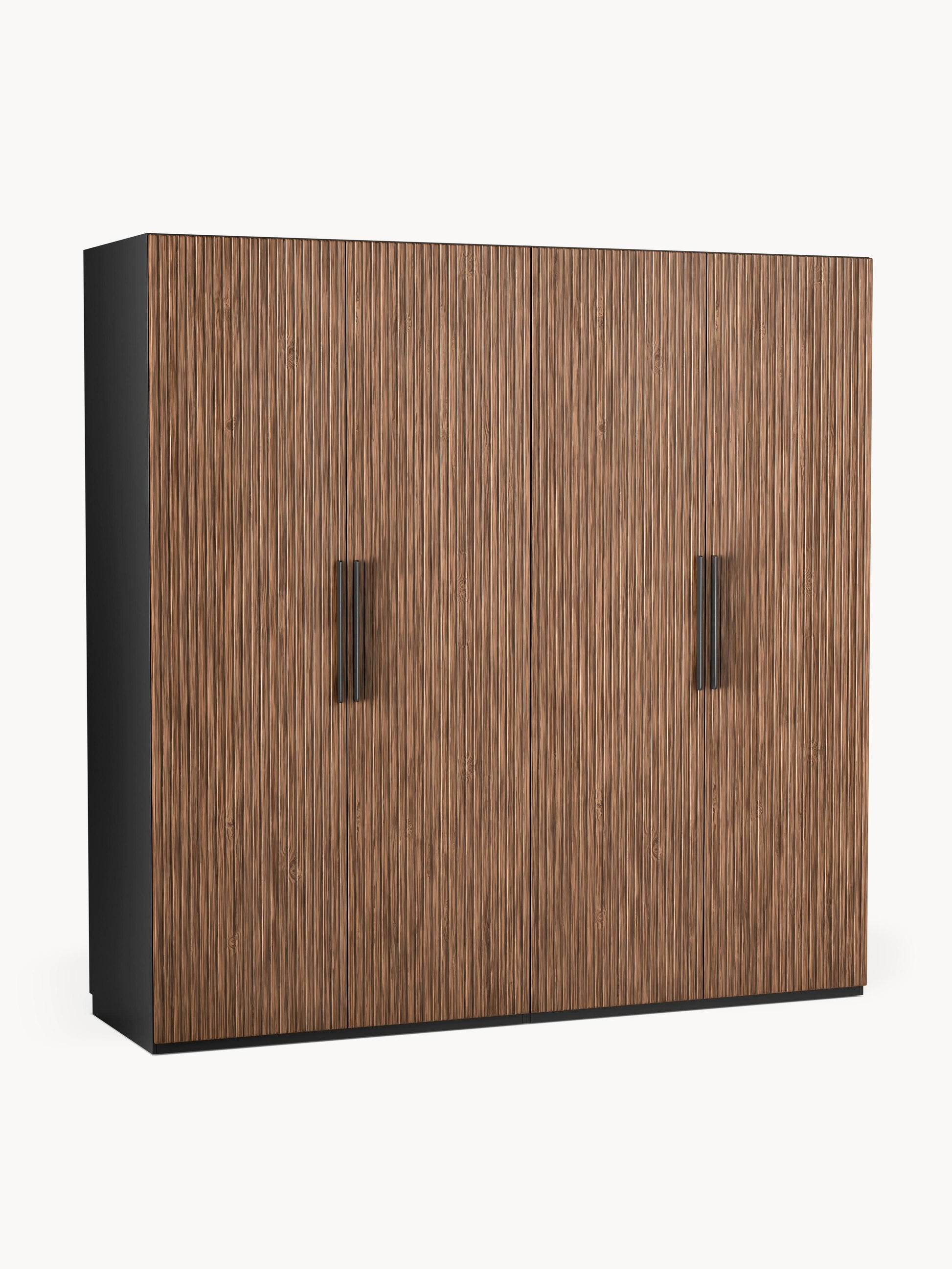 Simonetta Modular Hinged-Door Wardrobe, 200 cm Wide, in Various Sizes