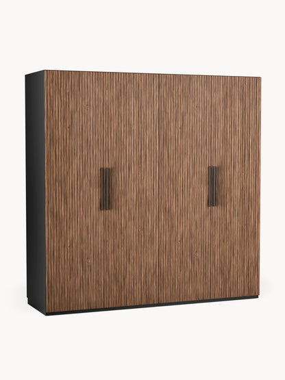 Simonetta Modular Hinged-Door Wardrobe, 200 cm Wide, in Various Sizes