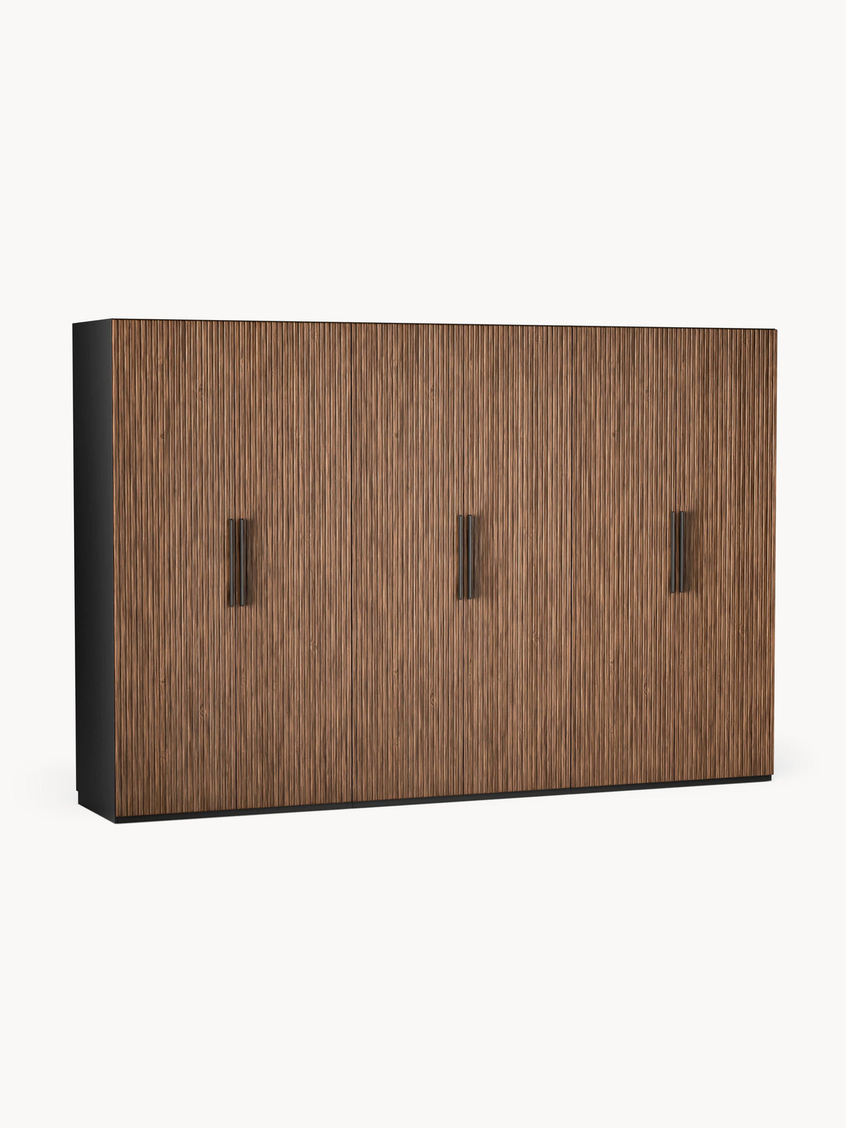 Simonetta Modular Hinged-Door Wardrobe, 300 cm Wide, in Various Sizes