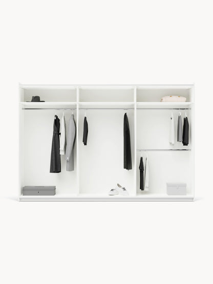 Simonetta Modular Sliding-Door Wardrobe, 300 cm Wide, in Various Sizes
