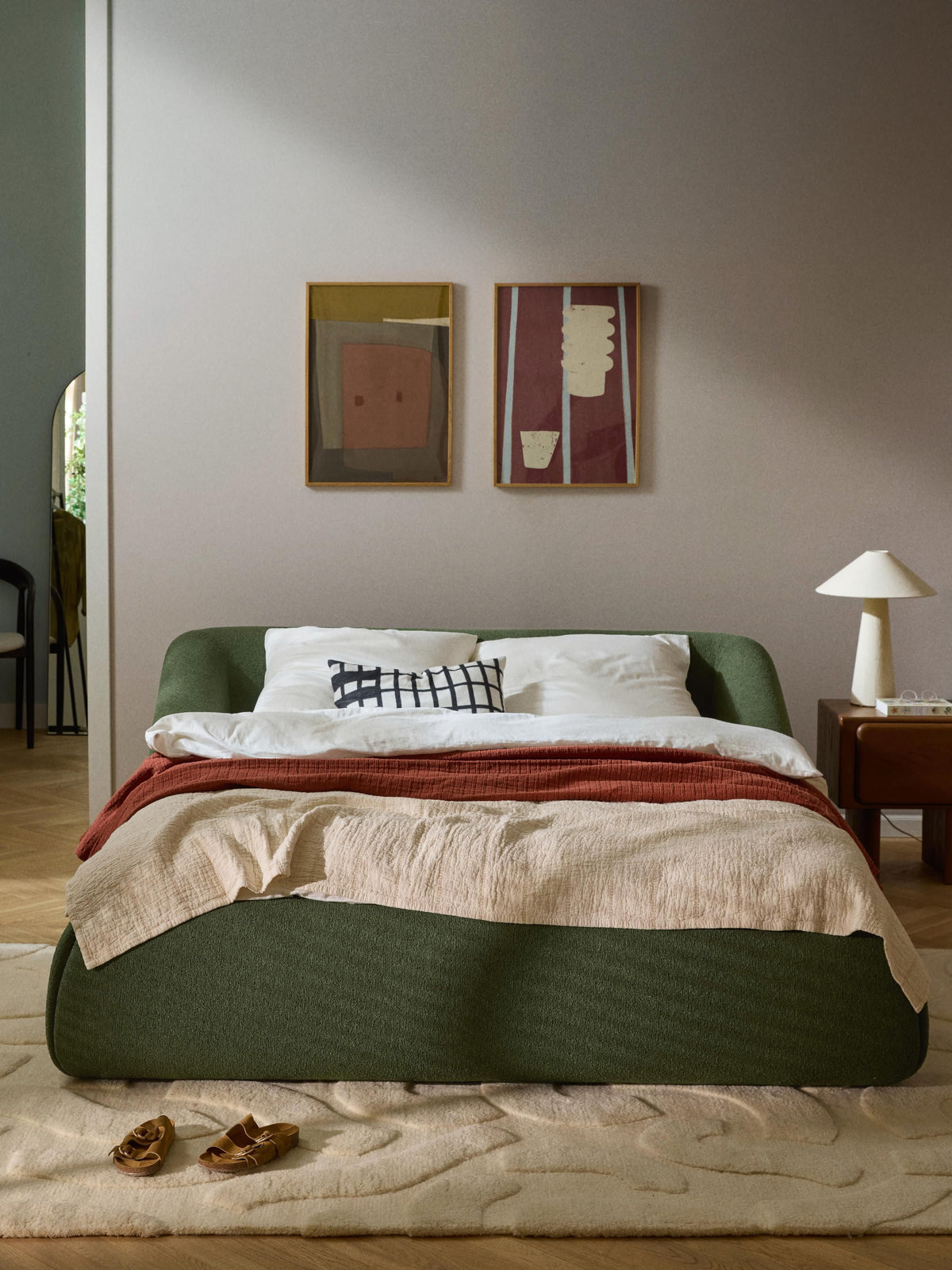 Sofinne Bouclé Upholstered Bed