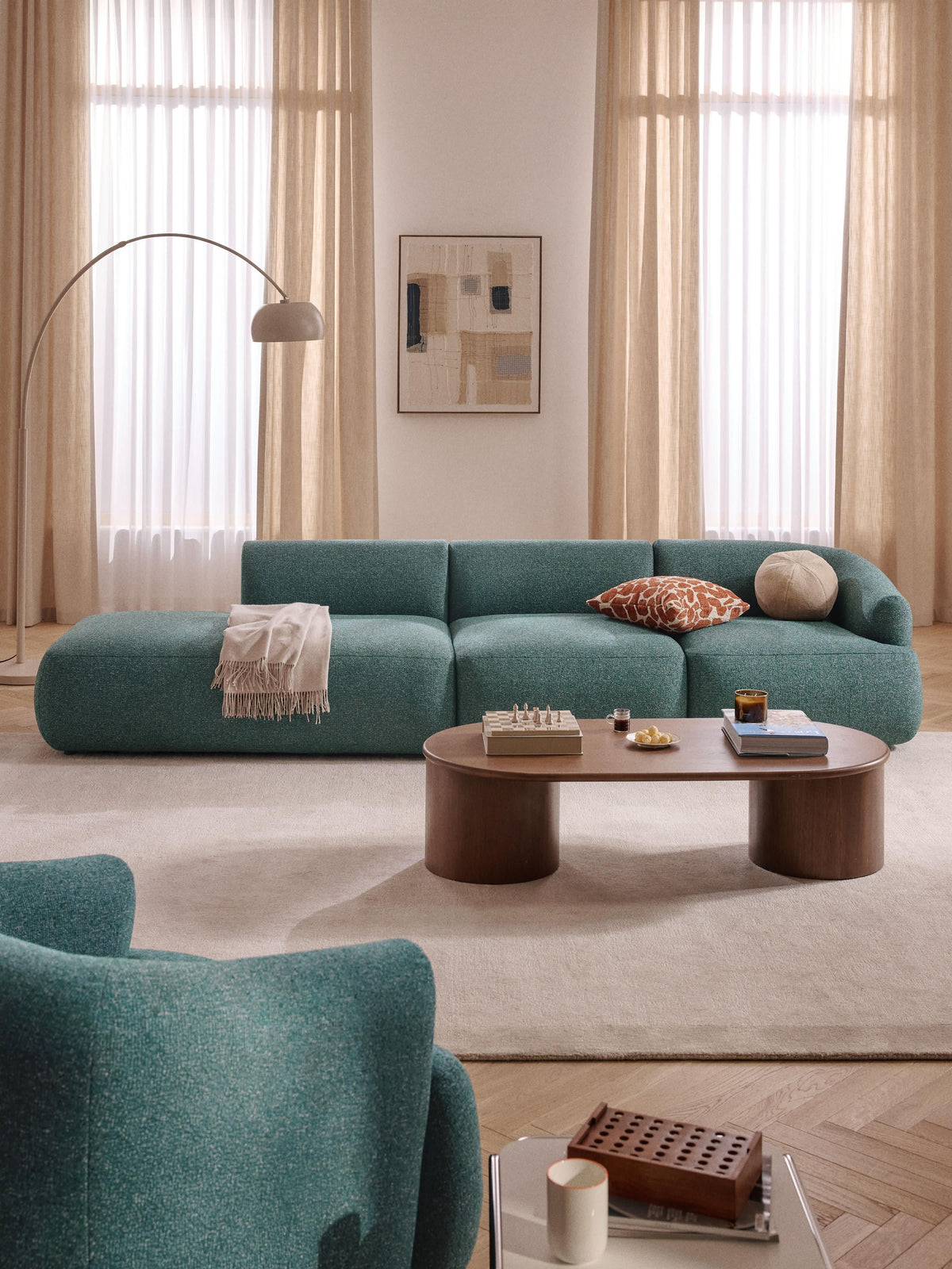 Sofinne Modular Bouclé Chaise (2-Seater)