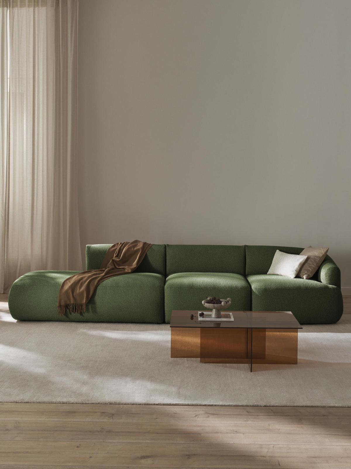 Sofinne Modular Bouclé Chaise (2-Seater)