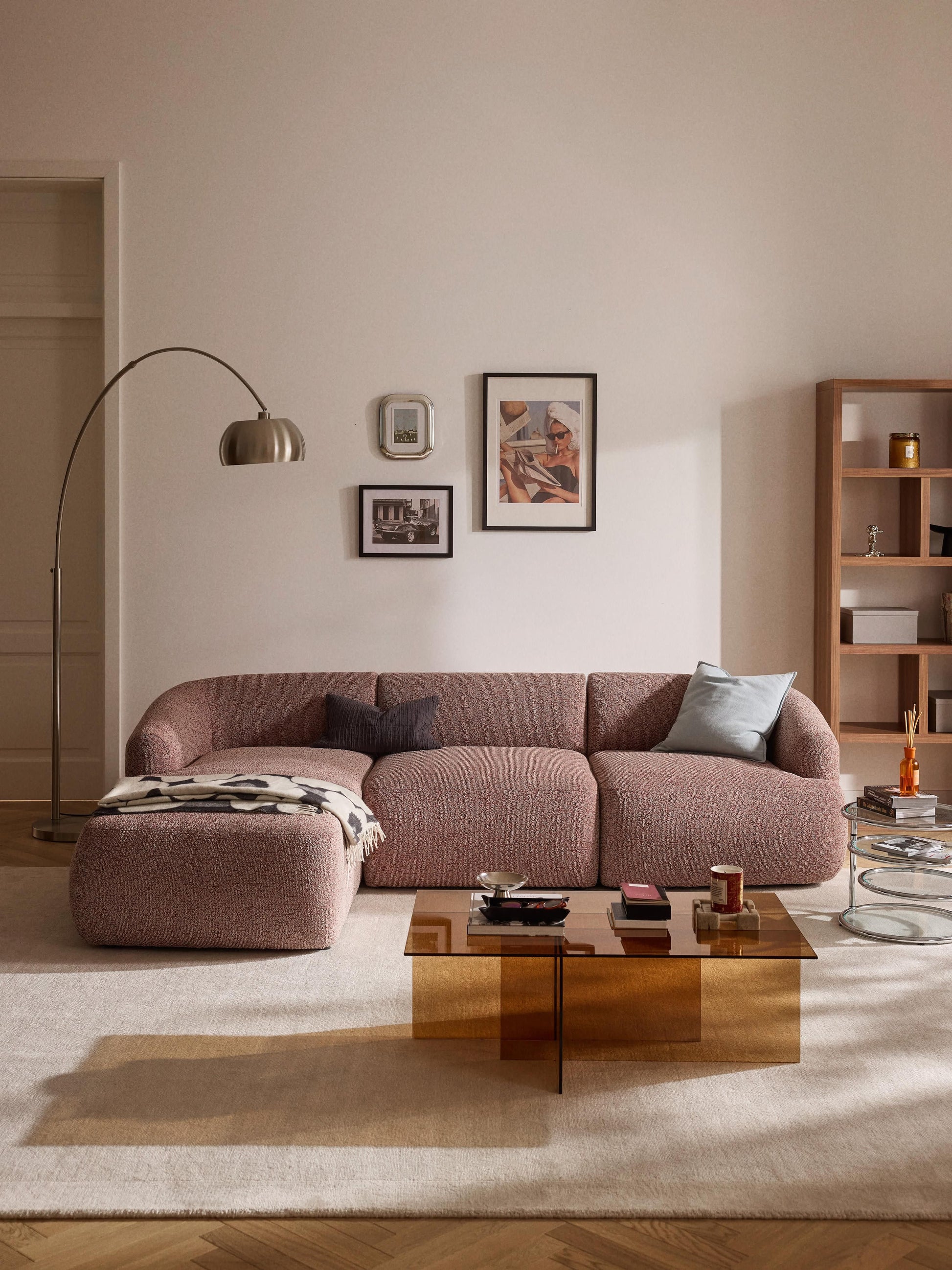 Sofinne Modular Bouclé Corner Sofa (3-Seater)