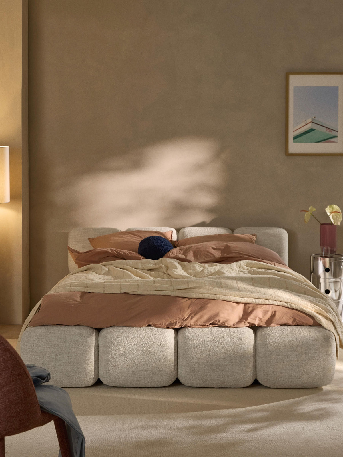 Taylira Bouclé Upholstered Bed