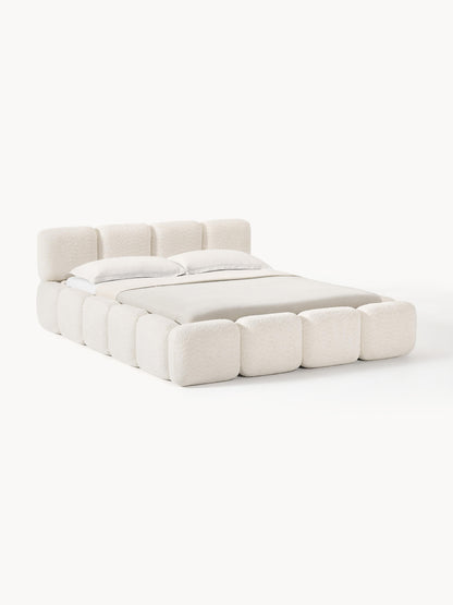 Taylira Upholstered Bed in Teddy Bouclé