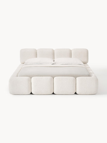 Taylira Upholstered Bed in Teddy Bouclé