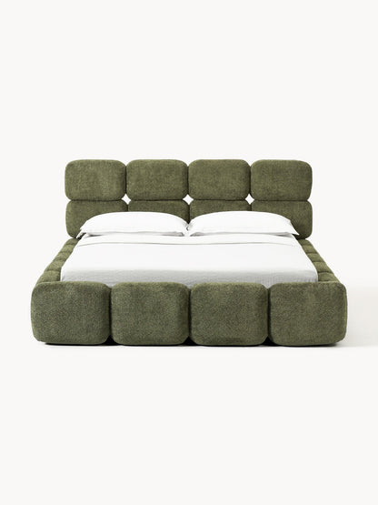 Taylira Upholstered Bed in Teddy Bouclé