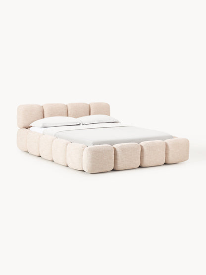 Taylira Upholstered Bouclé Bed with Storage
