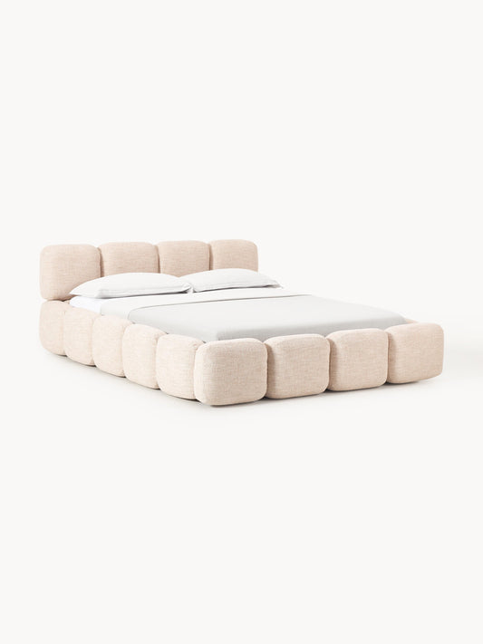 Taylira Upholstered Bouclé Bed with Storage