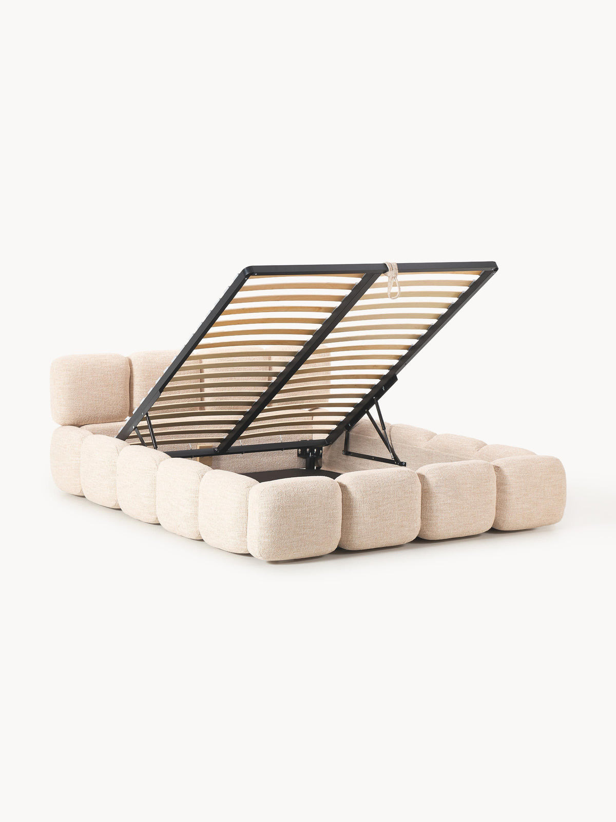 Taylira Upholstered Bouclé Bed with Storage