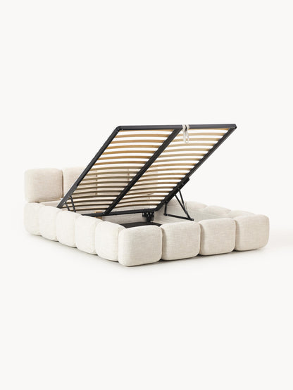 Taylira Upholstered Bouclé Bed with Storage