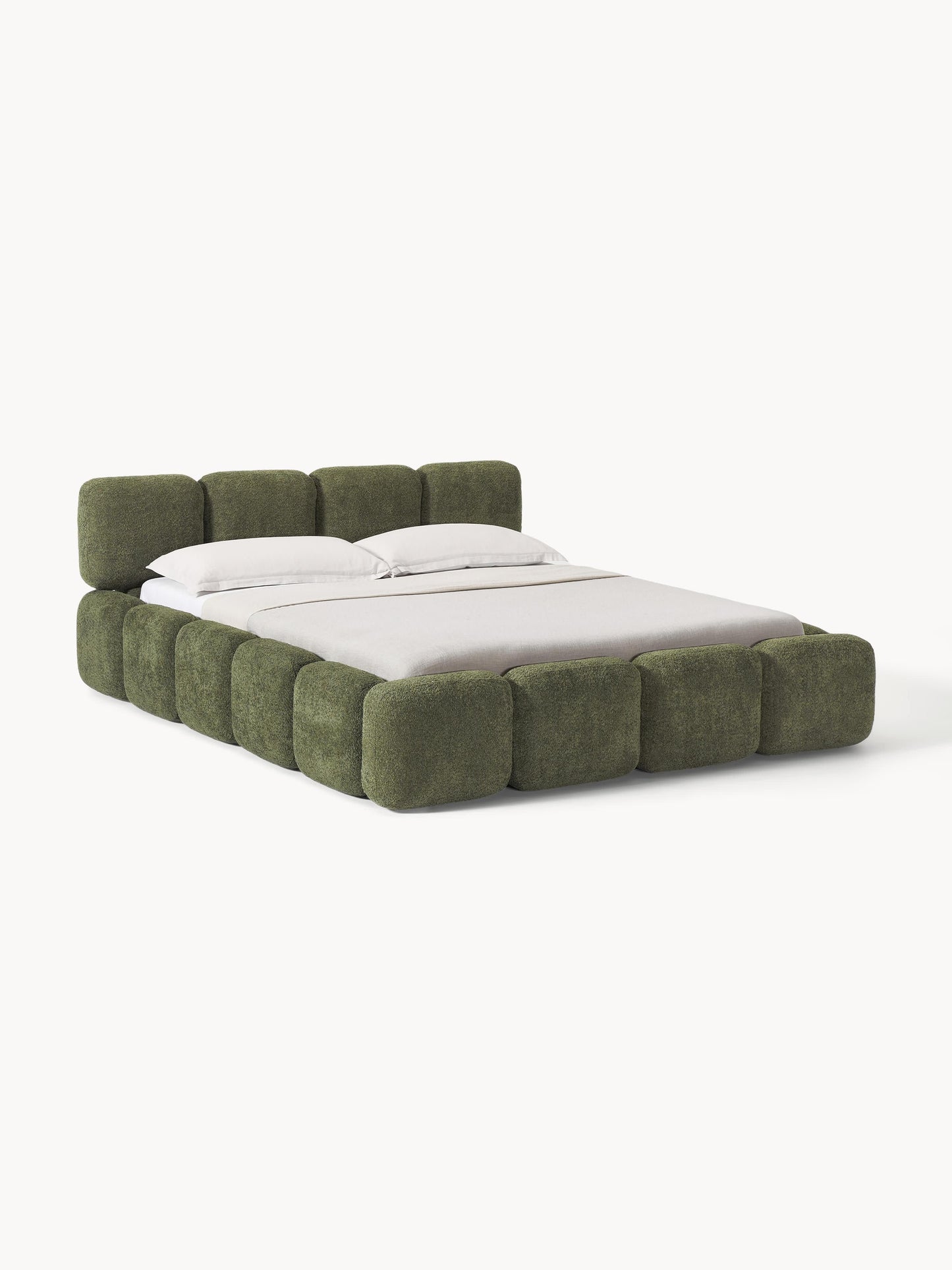 Taylira Upholstered Teddy Bouclé Bed with Storage