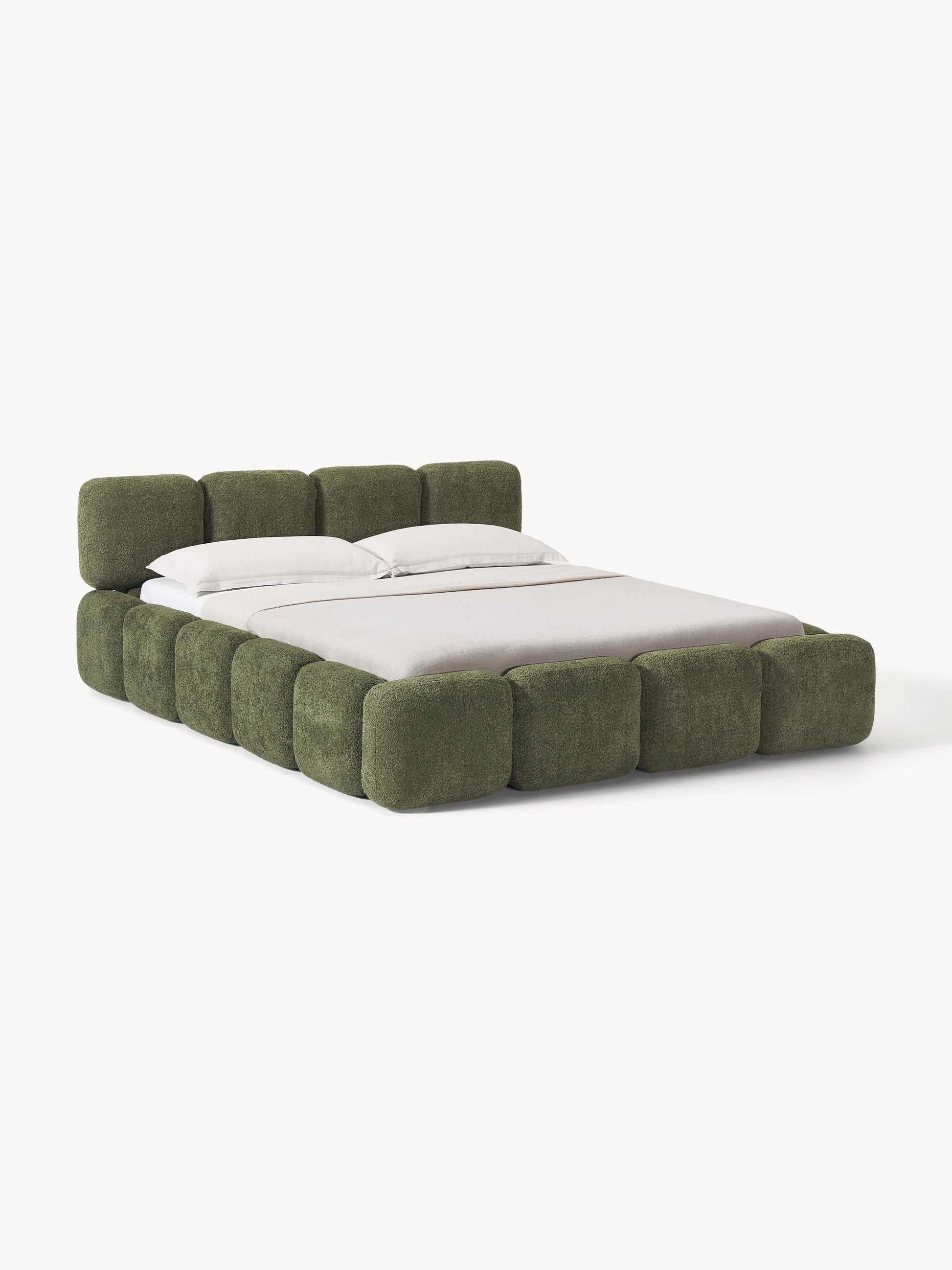 Taylira Upholstered Teddy Bouclé Bed with Storage