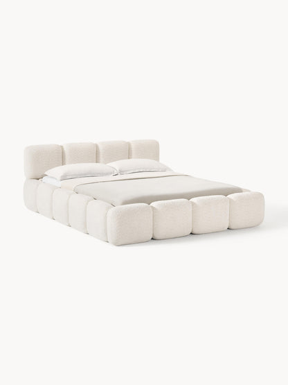 Taylira Upholstered Teddy Bouclé Bed with Storage