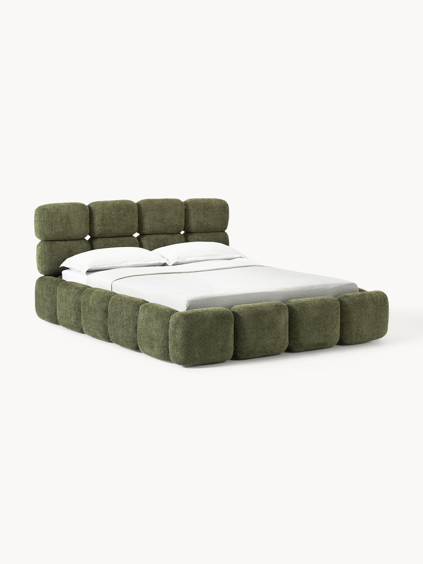 Taylira Upholstered Teddy Bouclé Bed with Storage