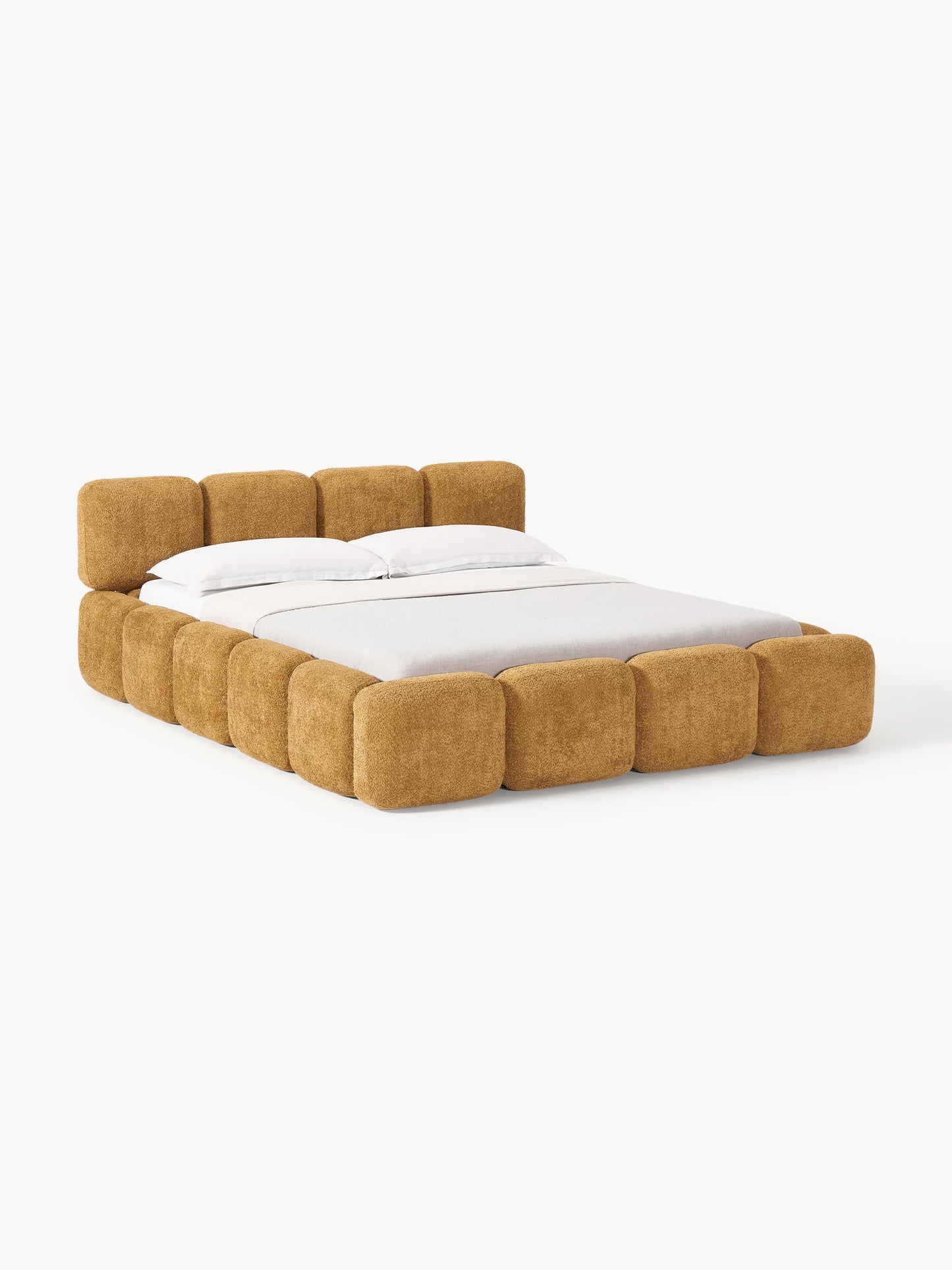 Taylira Upholstered Teddy Bouclé Bed with Storage