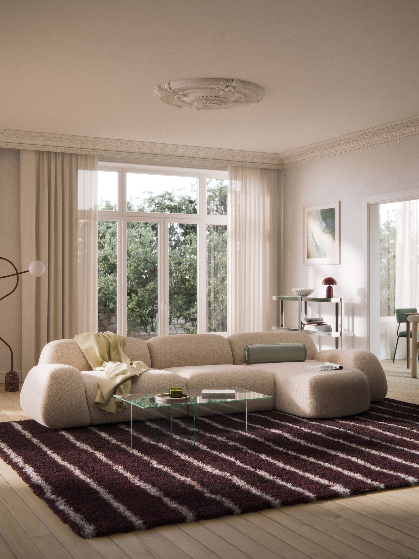Wolena Bouclé Chaise Corner Module