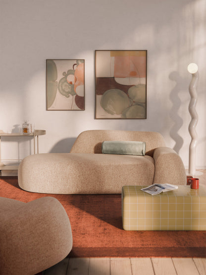 Wolena Bouclé Sofa (2-Seater) with Chaise Longue