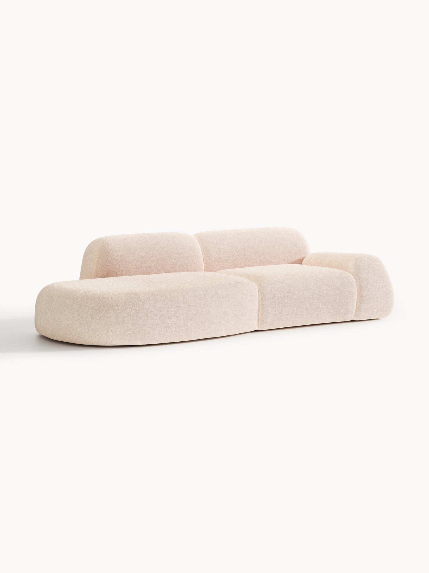 Wolena Modular Bouclé Chaise (3-Seater)