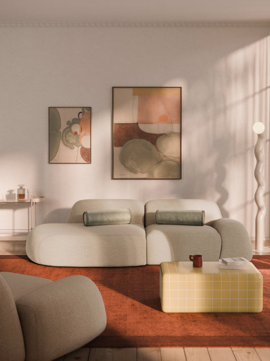 Wolena Modular Bouclé Chaise (3-Seater)