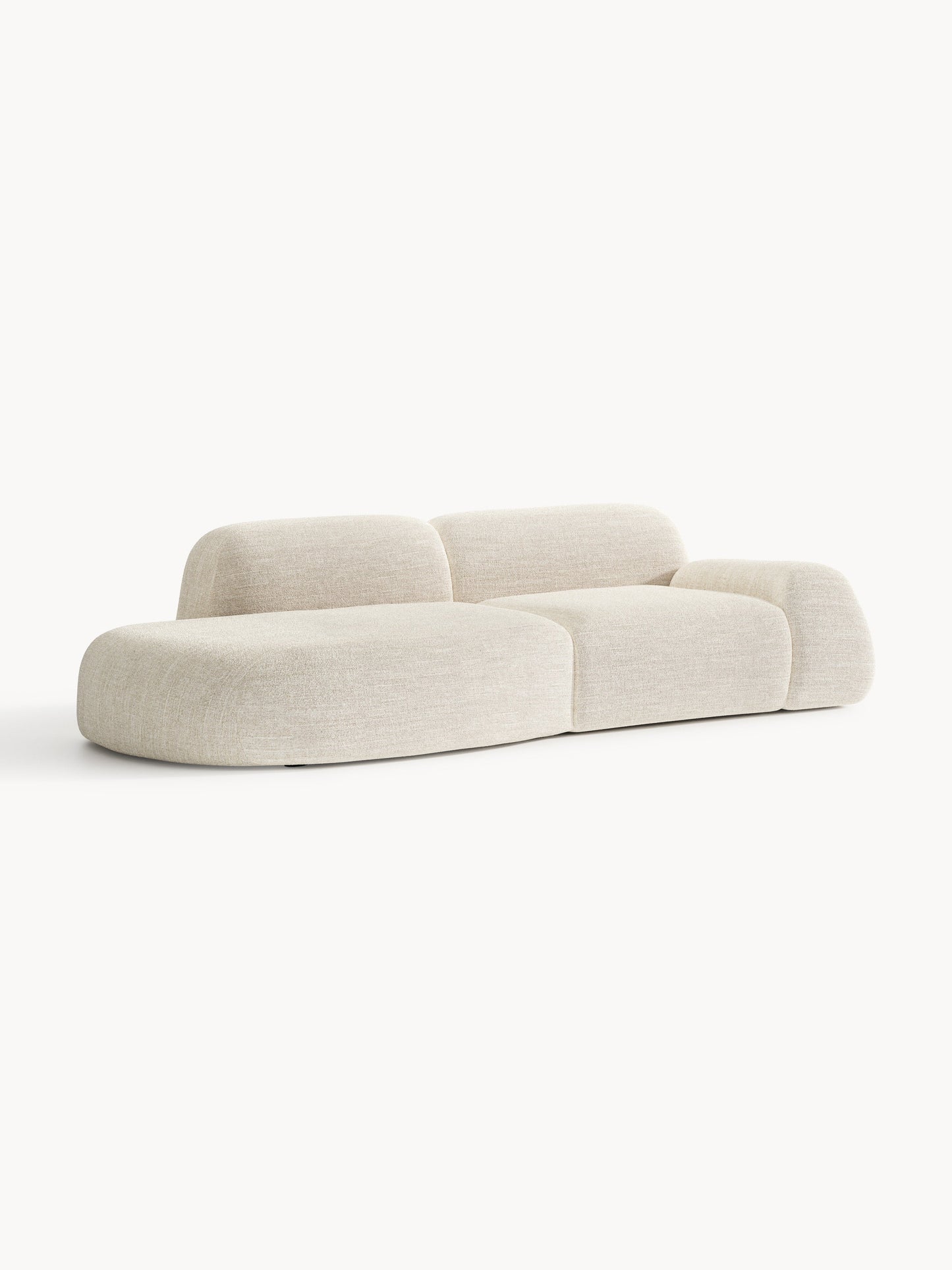 Wolena Modular Bouclé Chaise (3-Seater)