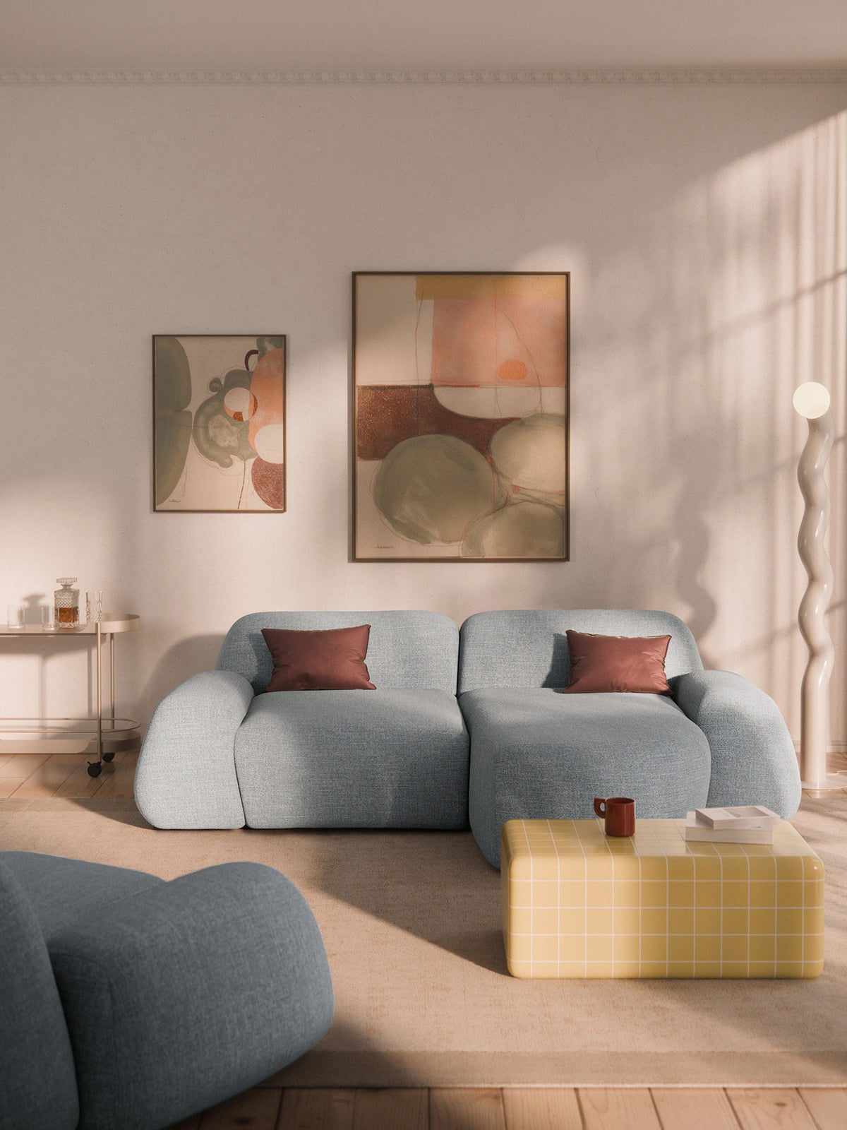 Wolena Modular Bouclé Corner Sofa (3-Seater)
