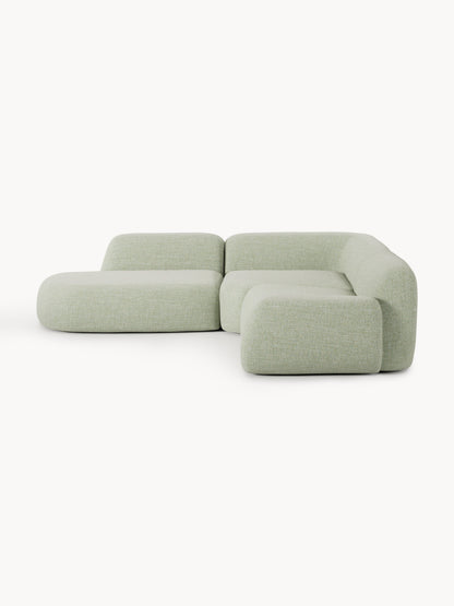 Wolena Modular Bouclé Corner Sofa with Chaise Longue (4-Seater)