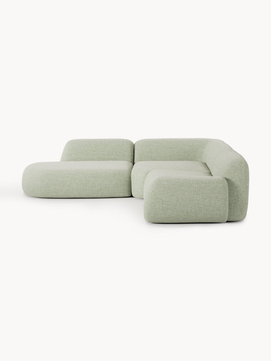Wolena Modular Bouclé Corner Sofa with Chaise Longue (4-Seater)