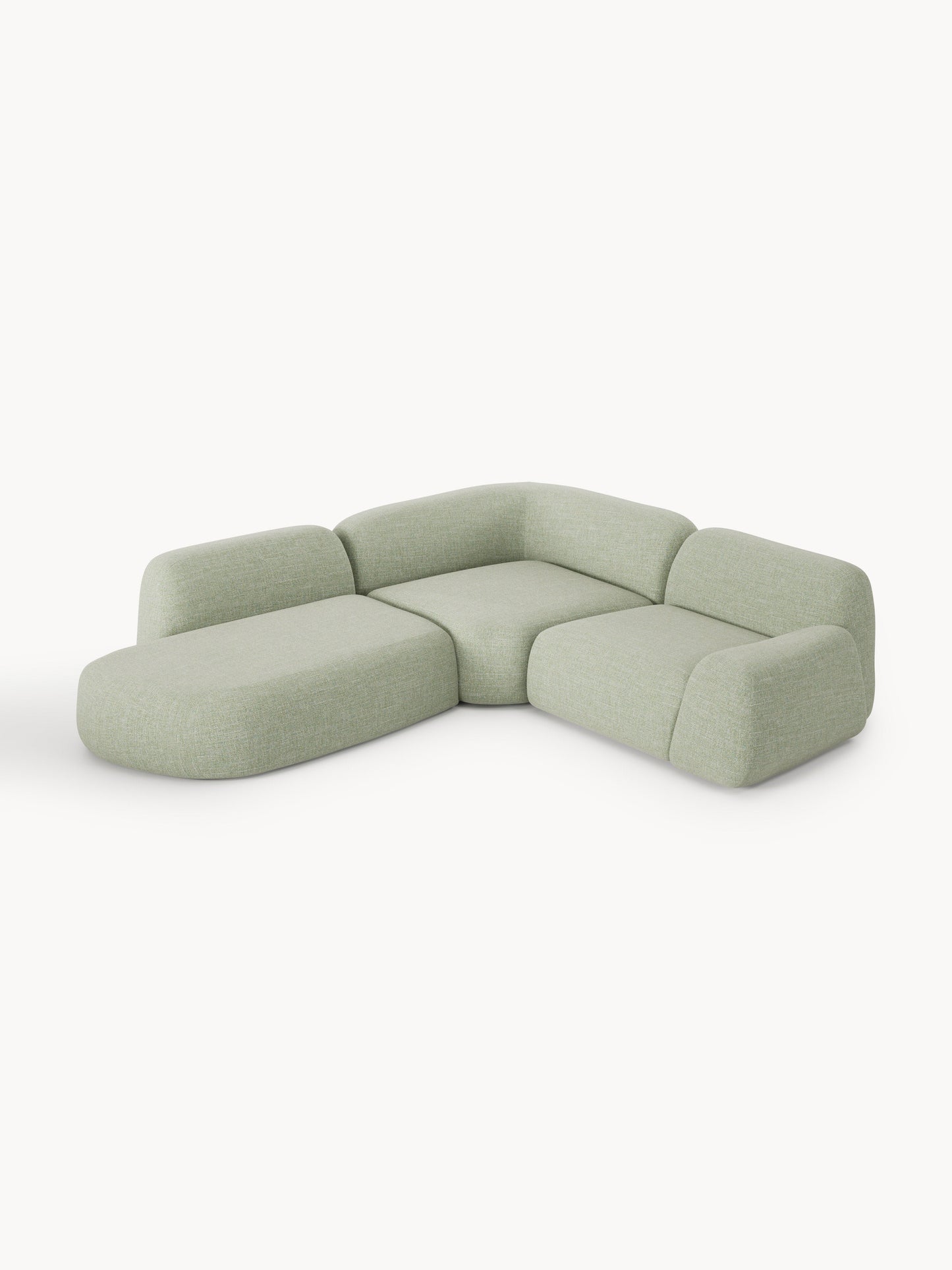 Wolena Modular Bouclé Corner Sofa with Chaise Longue (4-Seater)