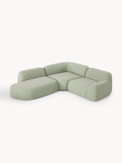 Wolena Modular Bouclé Corner Sofa with Chaise Longue (4-Seater)